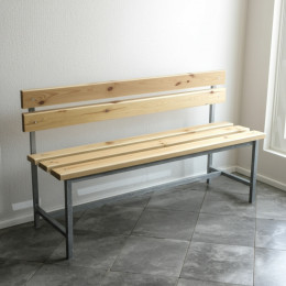 Скамейка со спинкой для раздевалок 2,0м